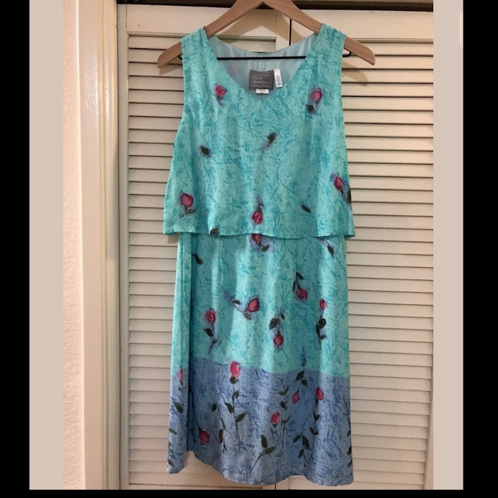Vintage Carol Anderson Floral Dress Size 4P